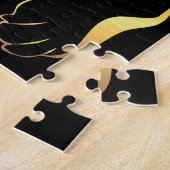 Schwarzer Tiger mit goldenen Streifen Puzzle (Seite)