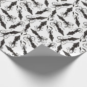 Schwarzer Tintenfisch Muster Geschenkpapier (Ecke)