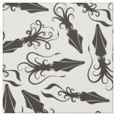 Schwarzer Tintenfisch Muster Stoff (Nahaufnahme)