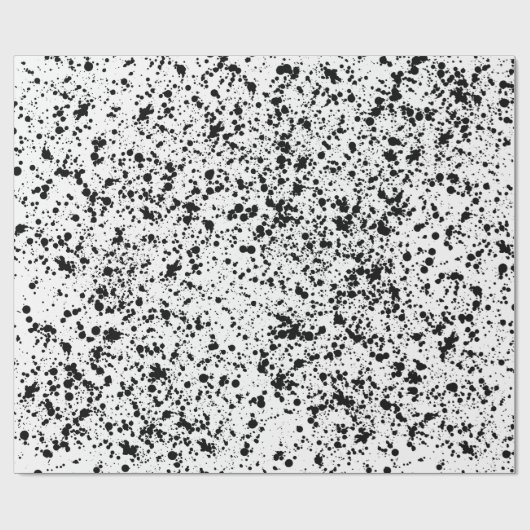 Schwarzer Tintenfleck Spritzer Geschenk Geschenkpapier (Flach)