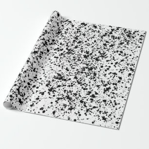 Schwarzer Tintenfleck Spritzer Geschenk Geschenkpapier