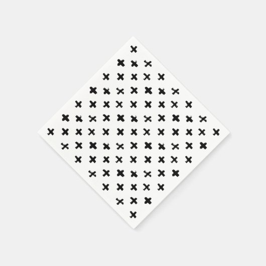 Schwarzer Tintenkreuz-Muster Serviette (Ecke)