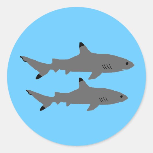 Schwarzer Tipp-Hai, Aufkleber (Vorderseite)
