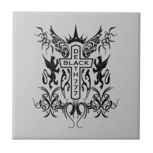 Schwarzer Tod 777 - Kreuz Fliese