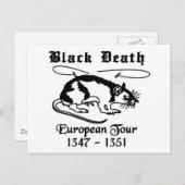 Schwarzer Tod Postkarte (Vorne/Hinten)