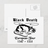 Schwarzer Tod Postkarte (Vorne/Hinten)