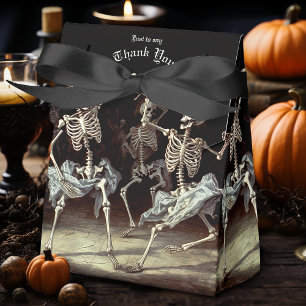 Schwarzer Tod tanzende Skelette Halloween Geschenkschachtel