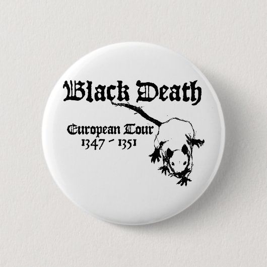 Schwarzer Todeseuropäischer Ausflug Button (Vorderseite)