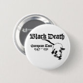 Schwarzer Todeseuropäischer Ausflug Button (Vorne & Hinten)