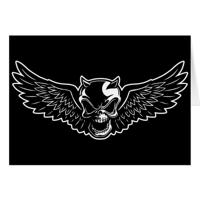 Schwarzer Todesschädel (Vorderseite (Horizontal))