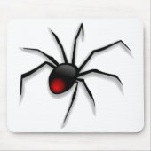 Schwarzer Todesspinne Mousepad (Vorne)