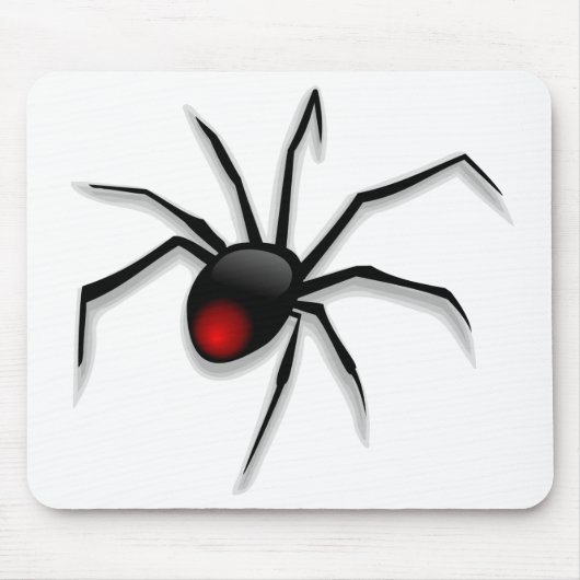 Schwarzer Todesspinne Mousepad (Vorne)
