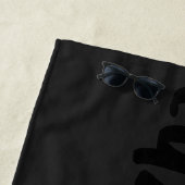 Schwarzer Ton auf Tone Marker Handschrift Strandtuch (Beispiel)