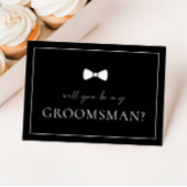 Schwarzer Trauzeuge - Vorschlagskarte Einladung