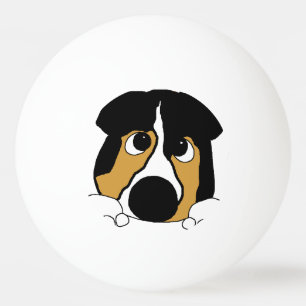 schwarzer Tri aussie Tischtennisball
