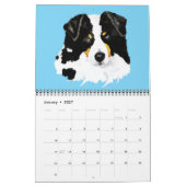 Schwarzer Tri australischer Kalender (Jan 2027)