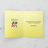 Schwarzer Tri australischer Welpen-alles Gute zum Karte (Innenseite)