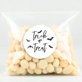 Schwarzer Trick oder Textbearbeitung mit Fledermau Runder Aufkleber