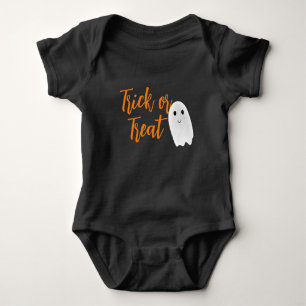 Schwarzer Trick-or-Treat-Geist Halloween Baby Strampler