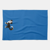 Schwarzer Tricolor australischer Schäfer-Hund Küchentuch (Horizontal)