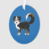Schwarzer Tricolor australischer Schäfer-Hund Ornament (Vorderseite)