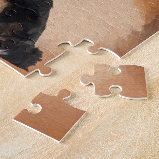 Schwarzer tricolor australischer Schäfer - Puzzle (Seite)