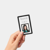 Schwarzer Trimm mit Logo-Identifizierungszeichen Ausweis (Handheld)