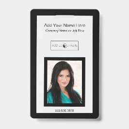 Schwarzer Trimm mit Logo-Identifizierungszeichen Ausweis