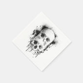 Schwarzer Tropfen-Grafik Serviette (Ecke)