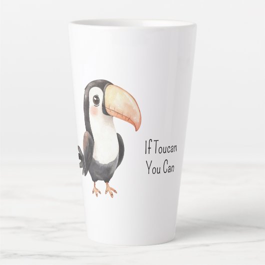 Schwarzer Tukan Vogel Milchtasse (Vorderseite)