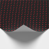 Schwarzer Tupfen Geschenkpapier (Ecke)