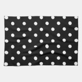 Schwarzer Tupfen Handtuch (Horizontal)