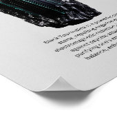 Schwarzer Turmalin Kristallinisch Bedeutung Poster (Ecke)