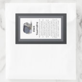 Schwarzer Turmaline Kristall Bedeutung Schmuckstüc Rechteckiger Aufkleber (Tasche)