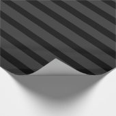 Schwarzer Tuxedo Holzkohle Gray Thick Strip Geschenkpapier (Ecke)