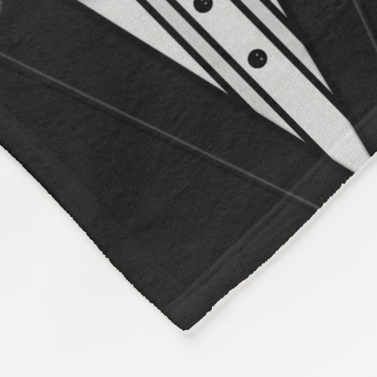 Schwarzer Tuxedo mit Bogen-Krawatte Fleecedecke (Ecke)