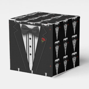 Schwarzer Tuxedo mit Bogen-Krawatte Geschenkschachtel
