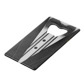 Schwarzer Tuxedo mit Bogen-Krawatte Kreditkartenflaschenöffner (Rückseite Schrägansicht)