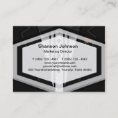 Schwarzer Tuxedo mit Bogen-Krawatte Visitenkarte (Rückseite)