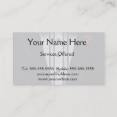 Schwarzer Tuxedo mit Bogen-Krawatte Visitenkarte (Rückseite)