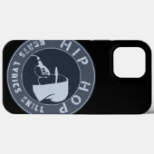 Schwarzer Typ im Hoodie Rapping auf dem Mic Case-Mate iPhone Hülle (Rückseite (Horizontal))