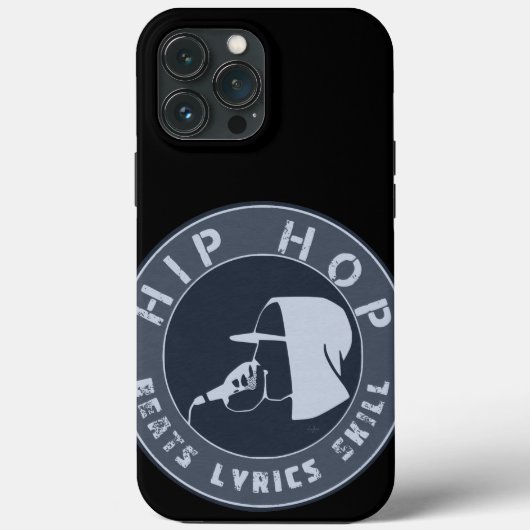 Schwarzer Typ im Hoodie Rapping auf dem Mic Case-Mate iPhone Hülle (Rückseite)