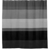 Schwarzer u. grauer hoch entwickelter gestreifter duschvorhang (Vorderseite)