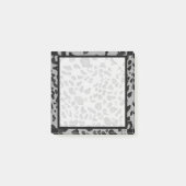 "Schwarzer u. grauer Leopard" 3x3 Post-it Klebezettel (Vorderseite)