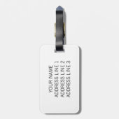 Schwarzer u. weißer Anker-Gepäckanhänger Gepäckanhänger (Rückseite vertikal)