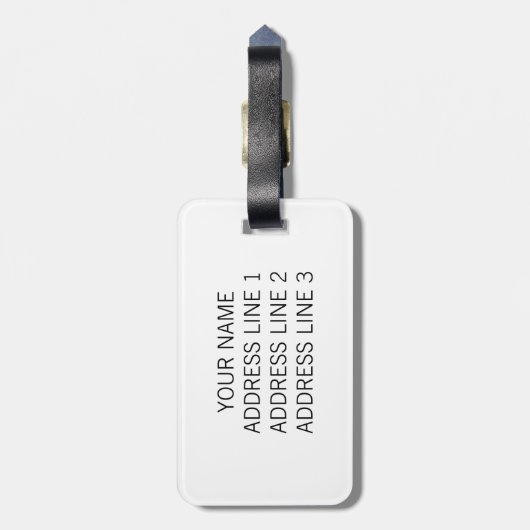 Schwarzer u. weißer Anker-Gepäckanhänger Gepäckanhänger (Rückseite vertikal)