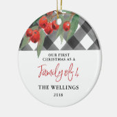 Schwarzer u. weißer Büffel-karierte Familie von Keramik Ornament (Links)