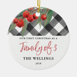 Schwarzer u. weißer Büffel-karierte Familie von Keramik Ornament