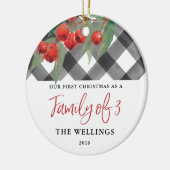 Schwarzer u. weißer Büffel-karierte Familie von Keramik Ornament (Links)