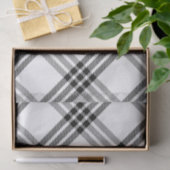 Schwarzer u. weißer Büffel-Karo Seidenpapier (Geschenk)
